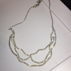 fake diamond layer necklace
